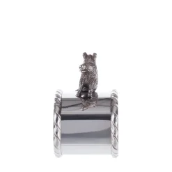 Porcellino Sterling Silver Napkin Holder