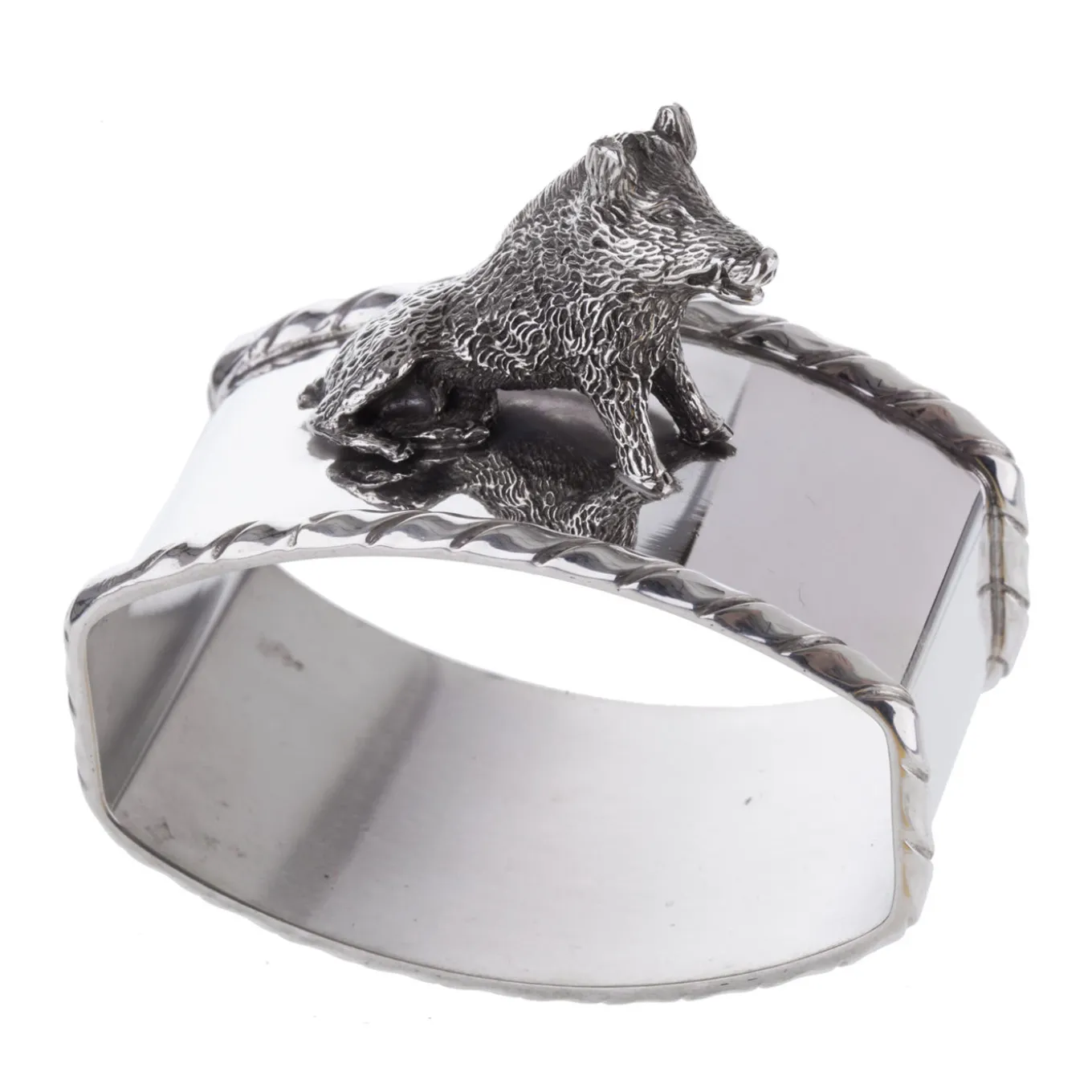 Porcellino Sterling Silver Napkin Holder