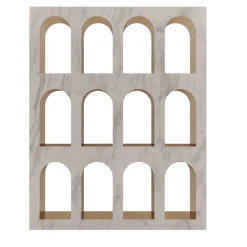 Portici Bookcase in White Carrara Marble by Sissy Daniele