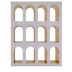 Portici Travertine Marble Bookcase by Sissy Daniele