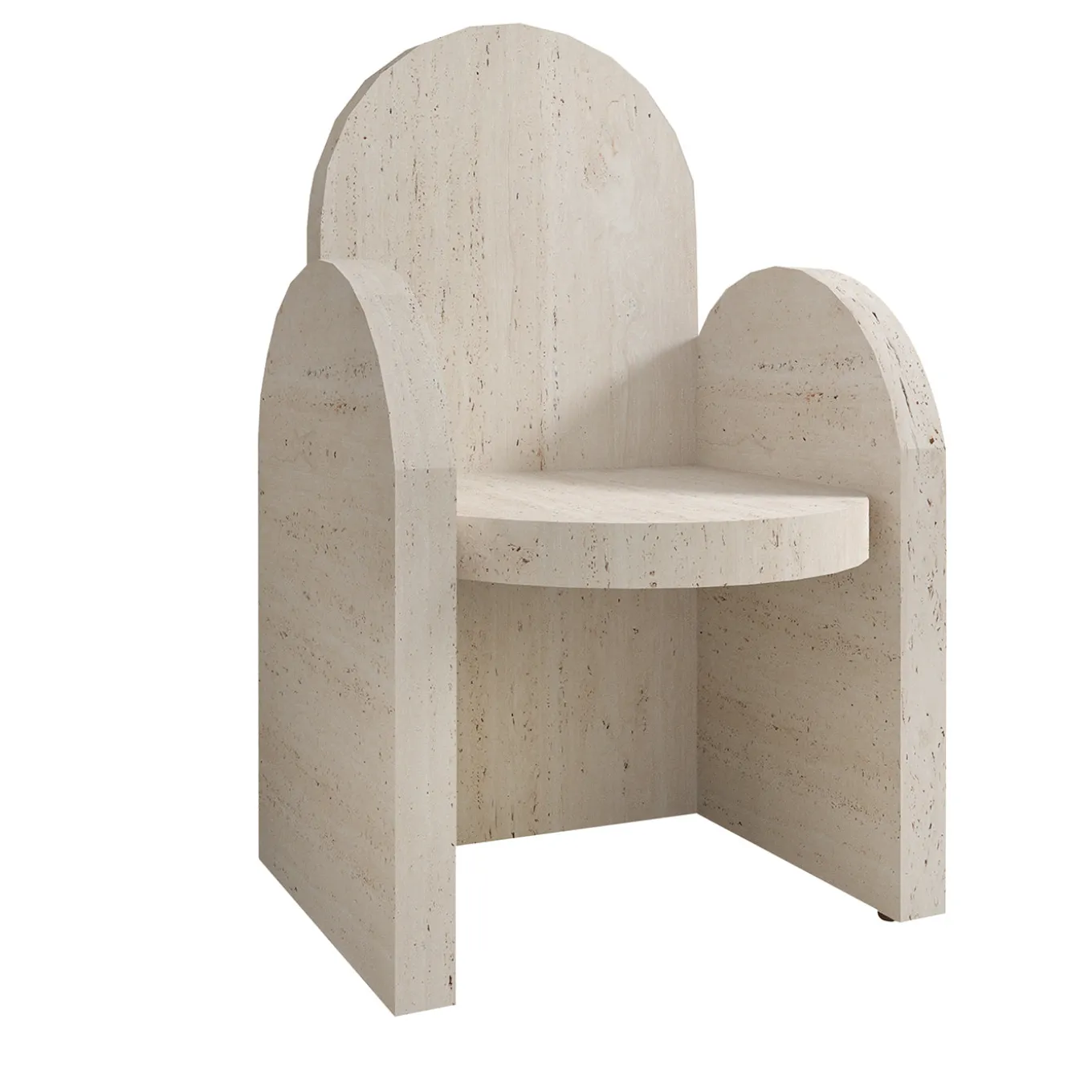 Portici Travertino Marble Chair