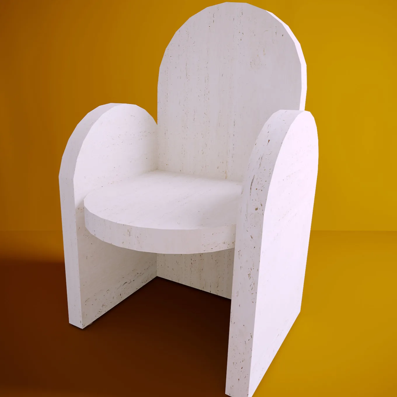Portici Travertino Marble Chair