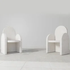 Portici Travertino Marble Chair