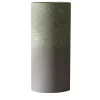 Portofino Cylindrical Speckled Gray Ceramic Vase