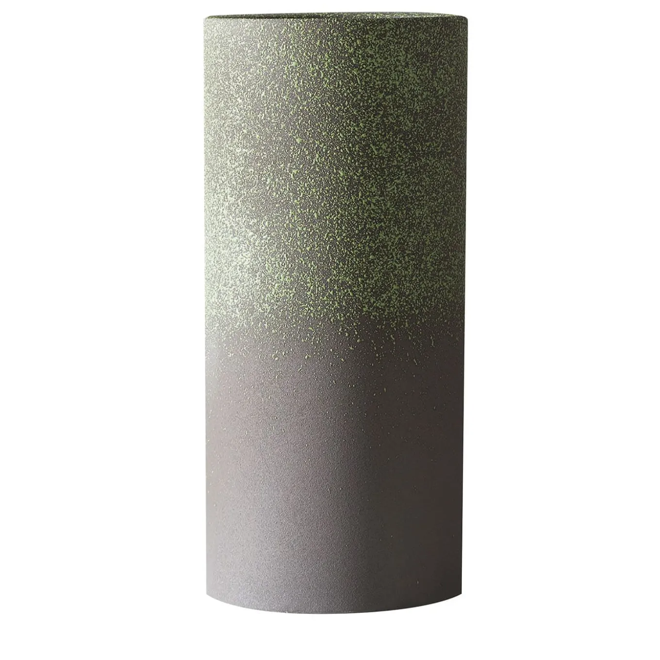 Portofino Cylindrical Speckled Gray Ceramic Vase