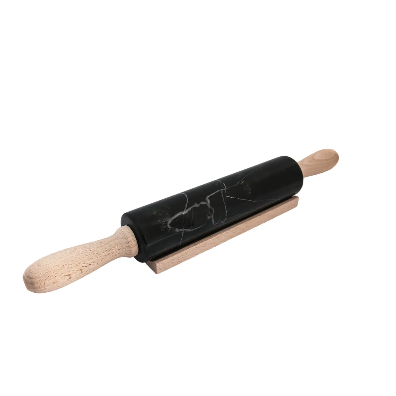 Portoro Marble Rolling Pin and Wooden Handle