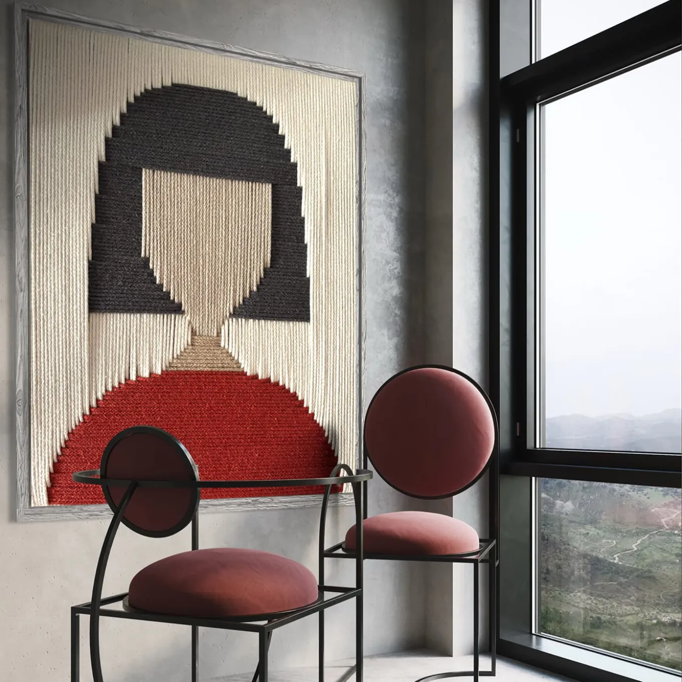 Portrait Multicolor Tapestry #1