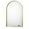 Portrait with Birdie Mirror in Satin Brass By Elisa Giovannoni