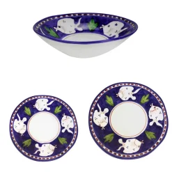 Poseidon 18-Piece Blue Plate Setting