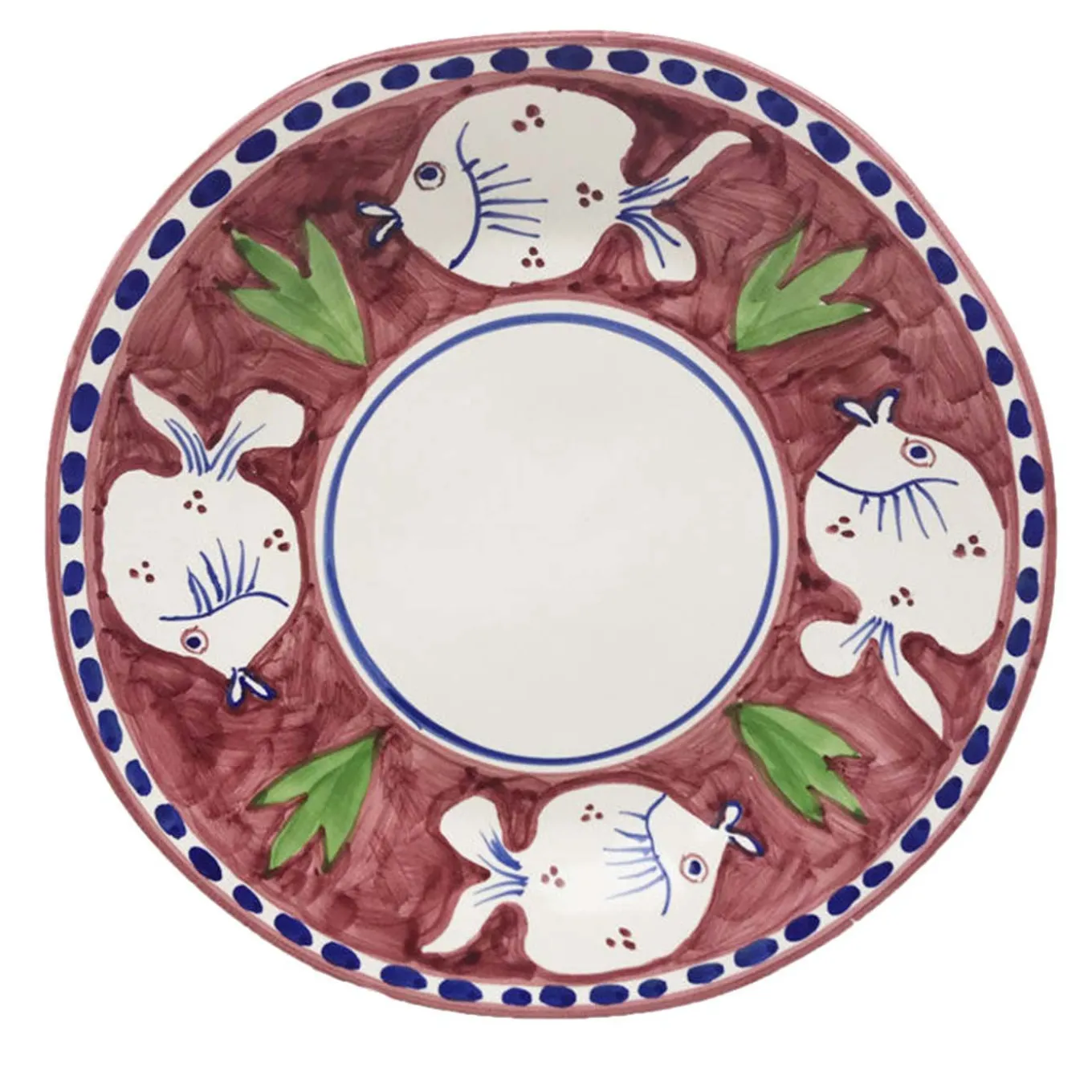 Poseidon Set of 6 Round Plum Charger Plates 38cm