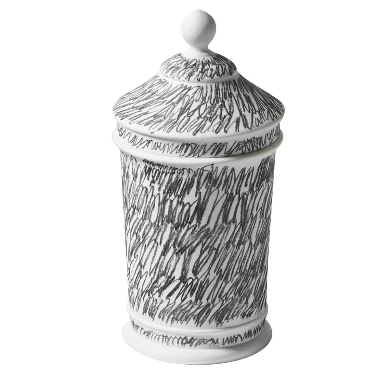 Post Scriptum Black & White Vase with Lid by Formafantasma