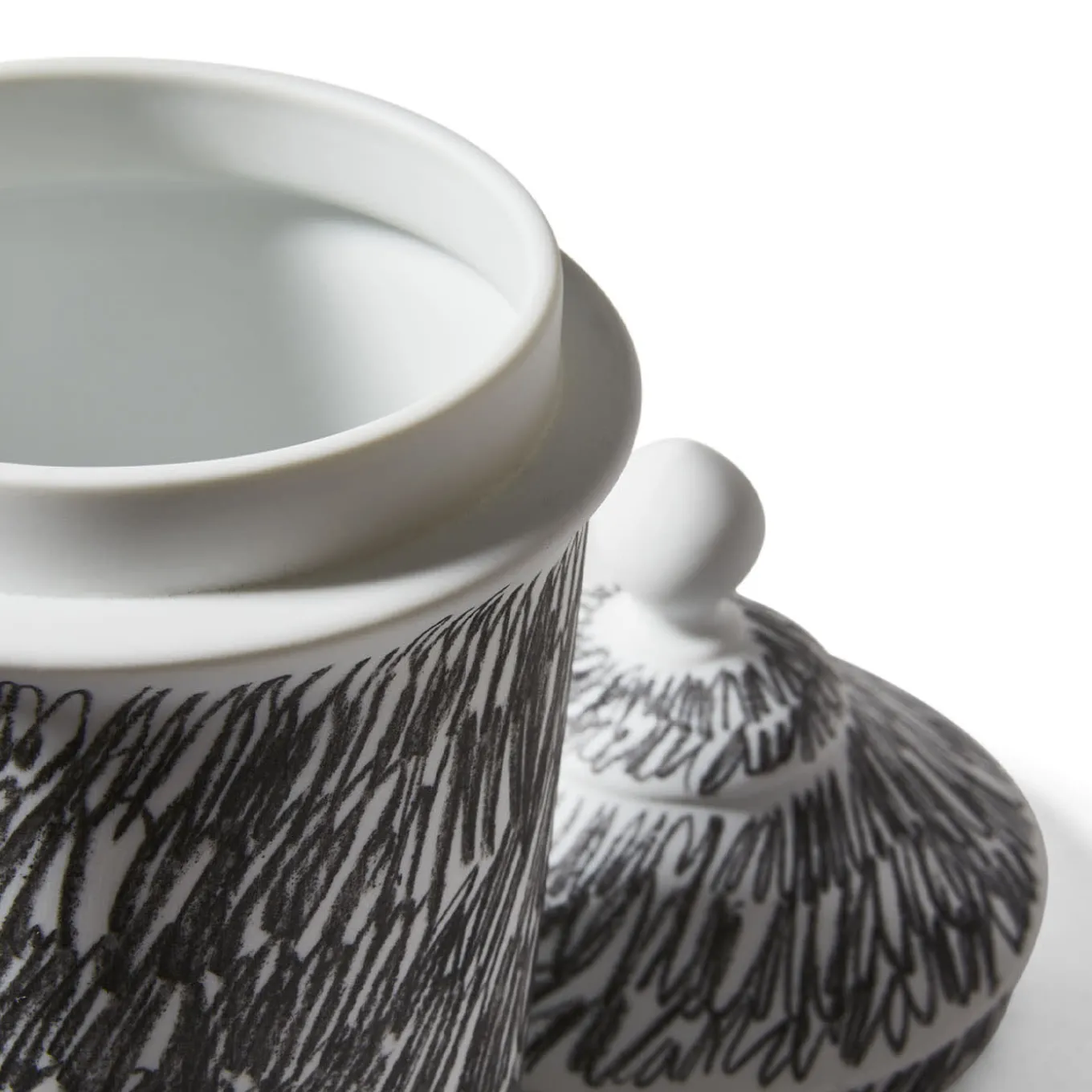 Post Scriptum Black & White Vase with Lid by Formafantasma