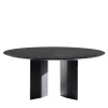 Praia Round 180 Black Wood Dining Table