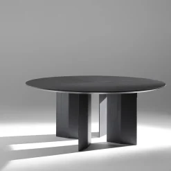 Praia Round 180 Black Wood Dining Table