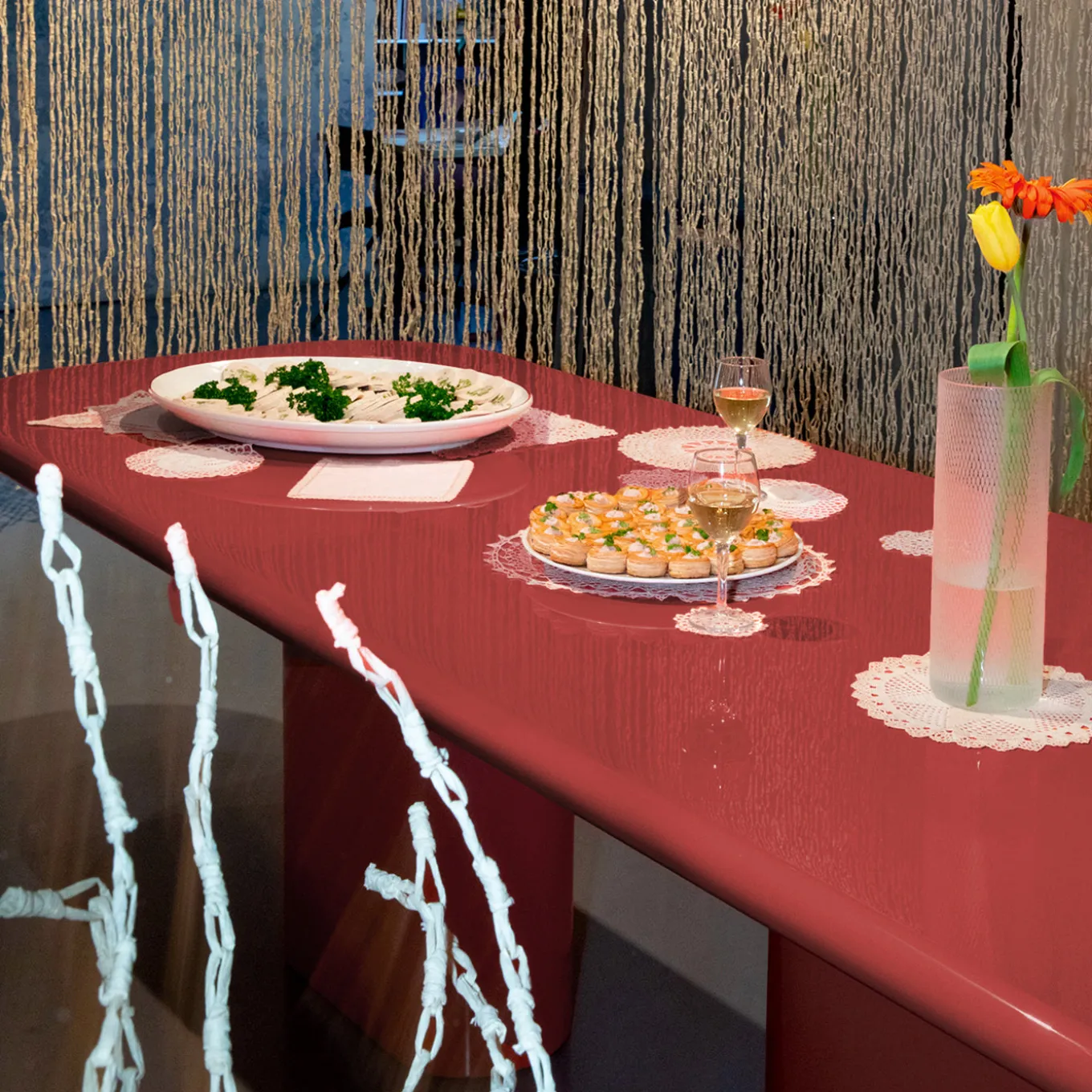 Pranzo Red Dining Table