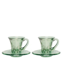 Prestige Set of 2 Transparent Green Espresso Cups