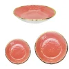 Preta Oro Dusty Pink Gold Dinner Plates Set for 6