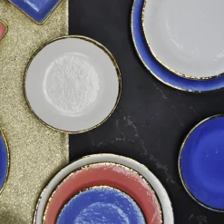 Preta Oro Milk Gold Dining Plates Set for 6