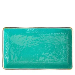 Preta Oro Set of 6 Large Aquamare Rectangular Plates 32cm