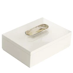 Priora Rectangular Glossy Ivory Box