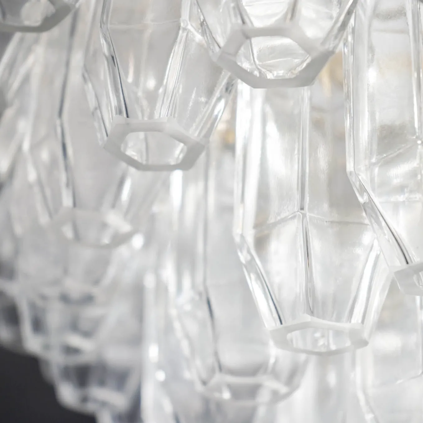 Prismatico 12-Light Clear Ceiling Lamp