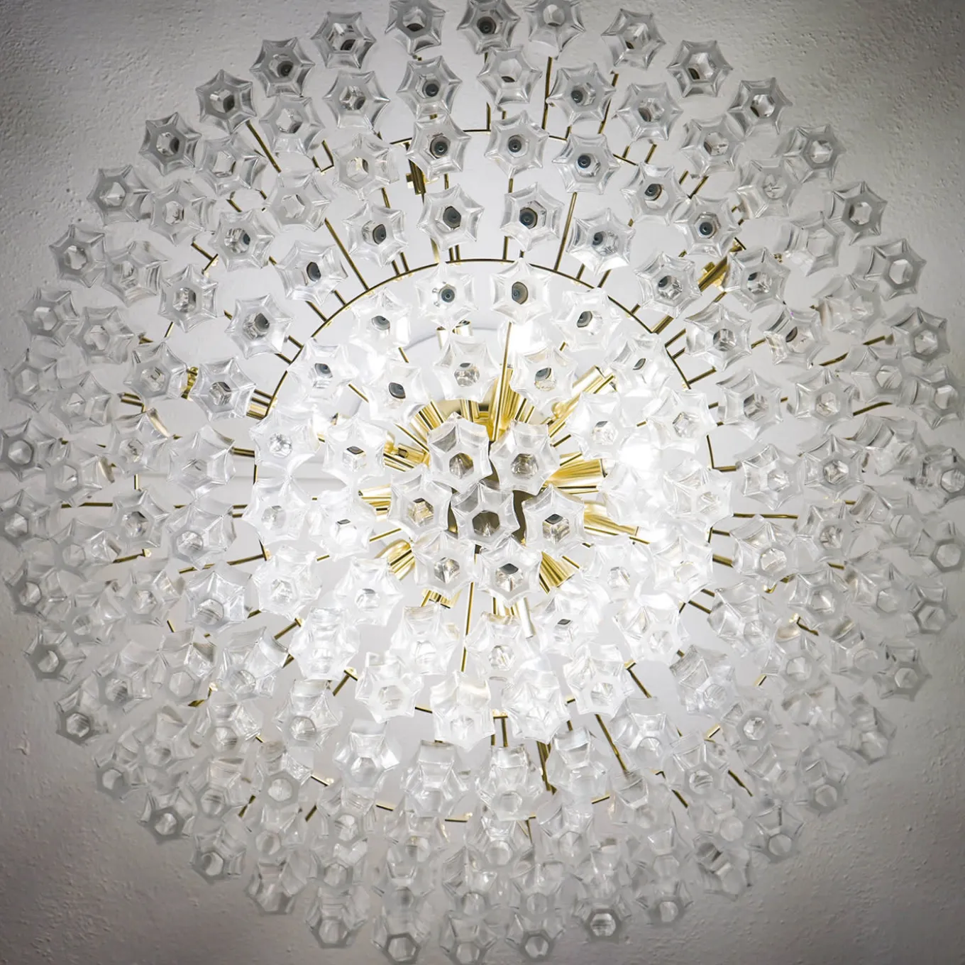 Prismatico 12-Light Clear Ceiling Lamp