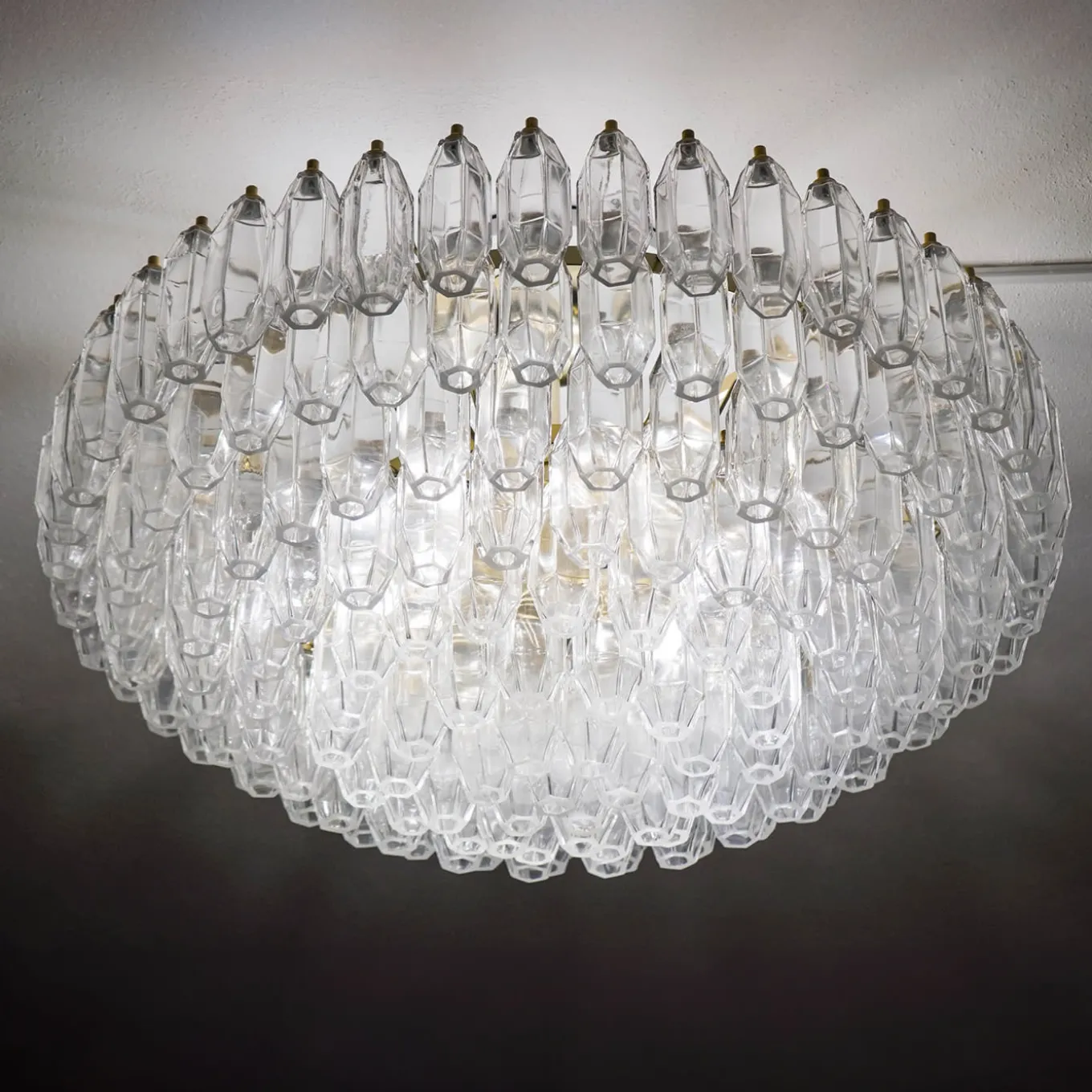 Prismatico 12-Light Clear Ceiling Lamp