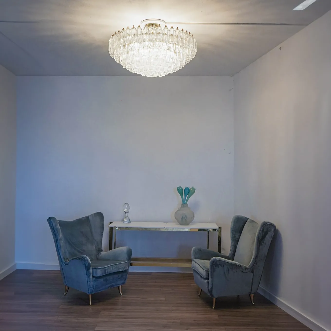 Prismatico 12-Light Clear Ceiling Lamp