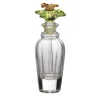 Profumo Crystal Green Murano Flower Stopper Perfume Bottle