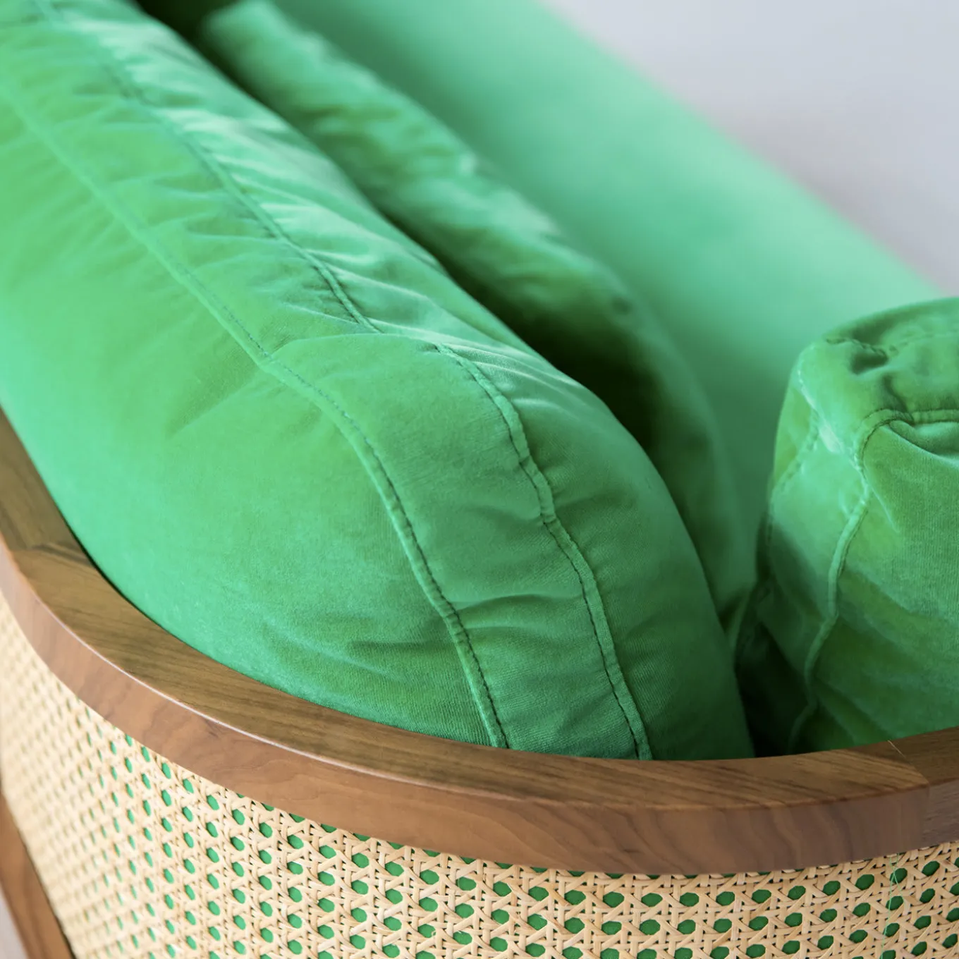 Promenade Green Sofa by Philippe Nigro
