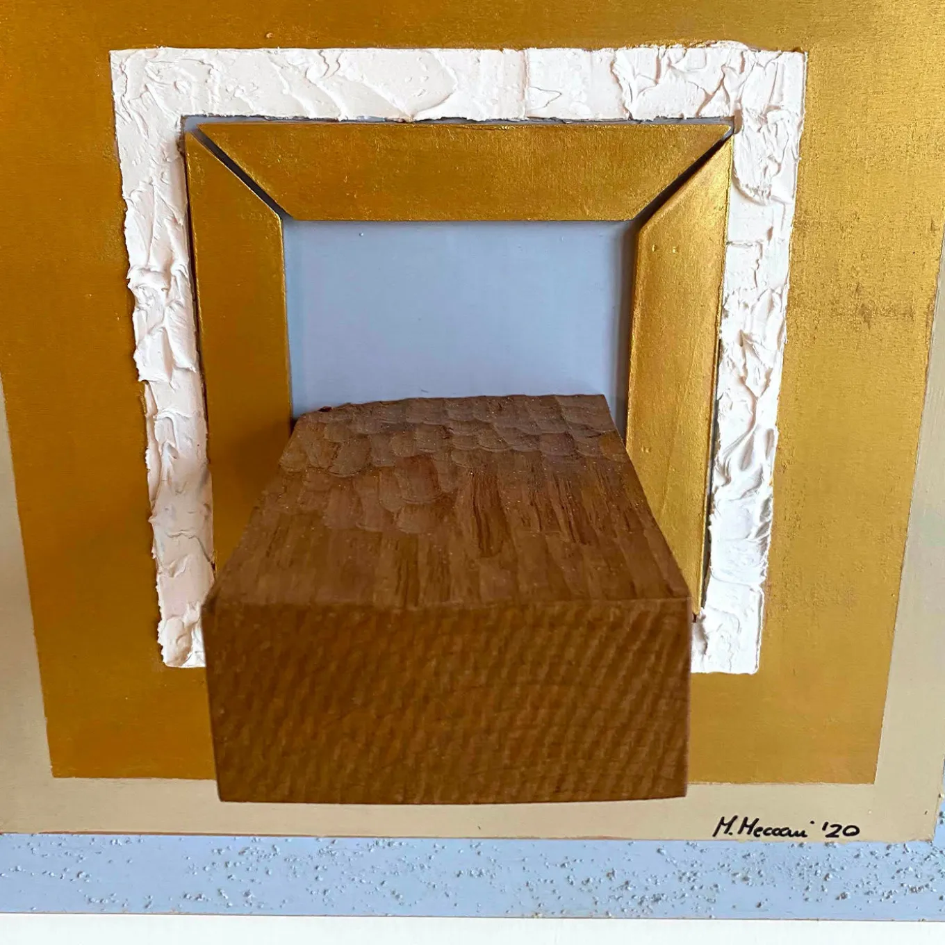 Prospettico Decorative Panel and Shelf by Mascia Meccani