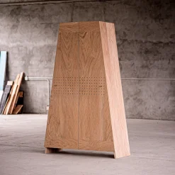 Protoformi Trapezoid Oak Wood Cabinet