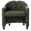 PS142 Low Green Armchair by Eugenio Gerli