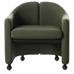 PS142 Low Green Armchair by Eugenio Gerli