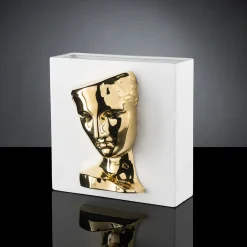 Psyche of Capua White and Gold Vase