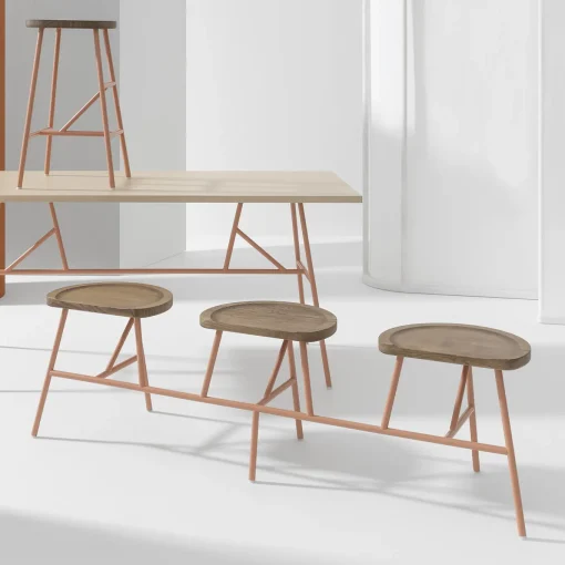 Puccio 716 Brown Bench by Emilio Nanni