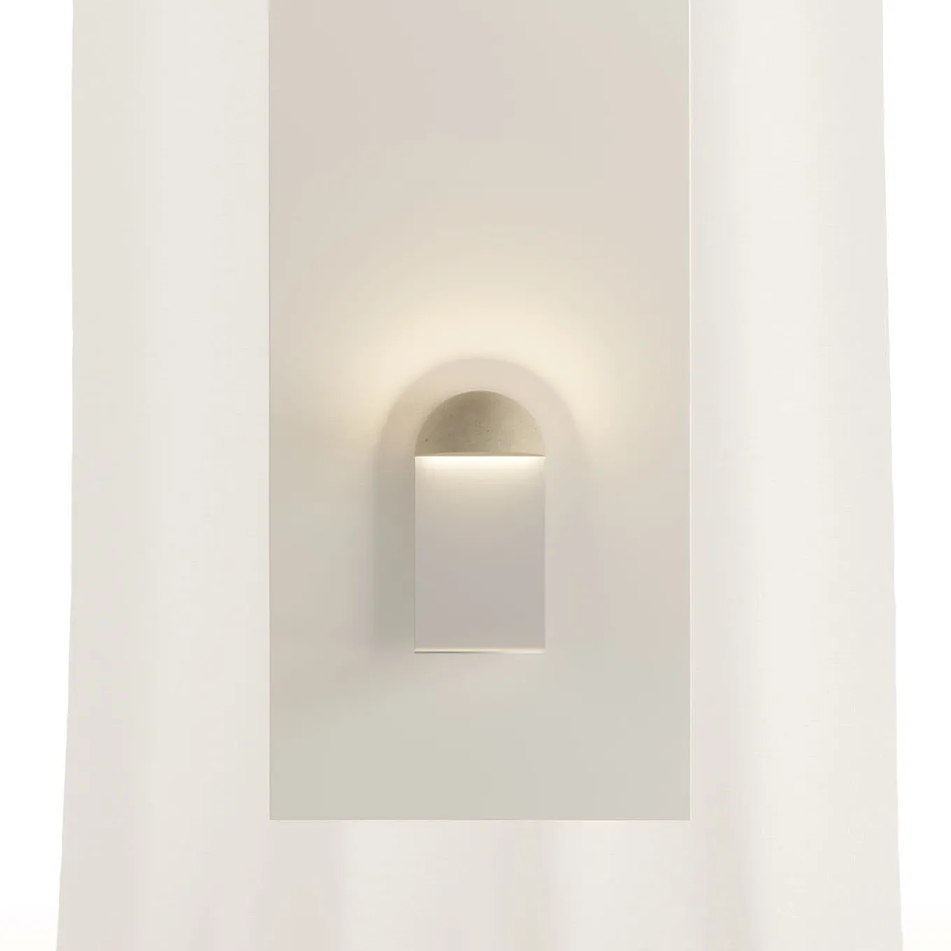Punto B Beige Lecce Limestone Wall Lamp by Apospersano