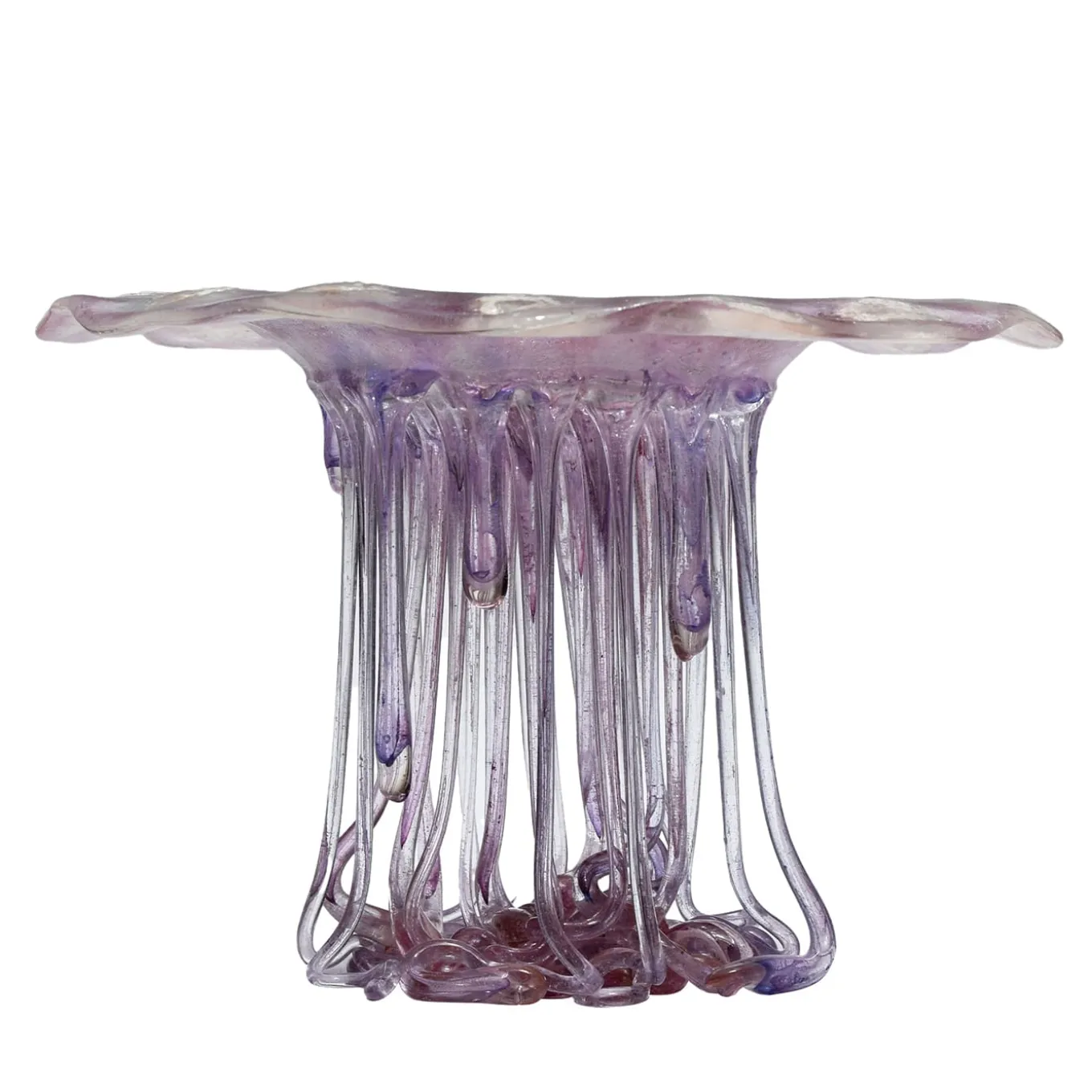 Purple And Blue Glass Sculpture