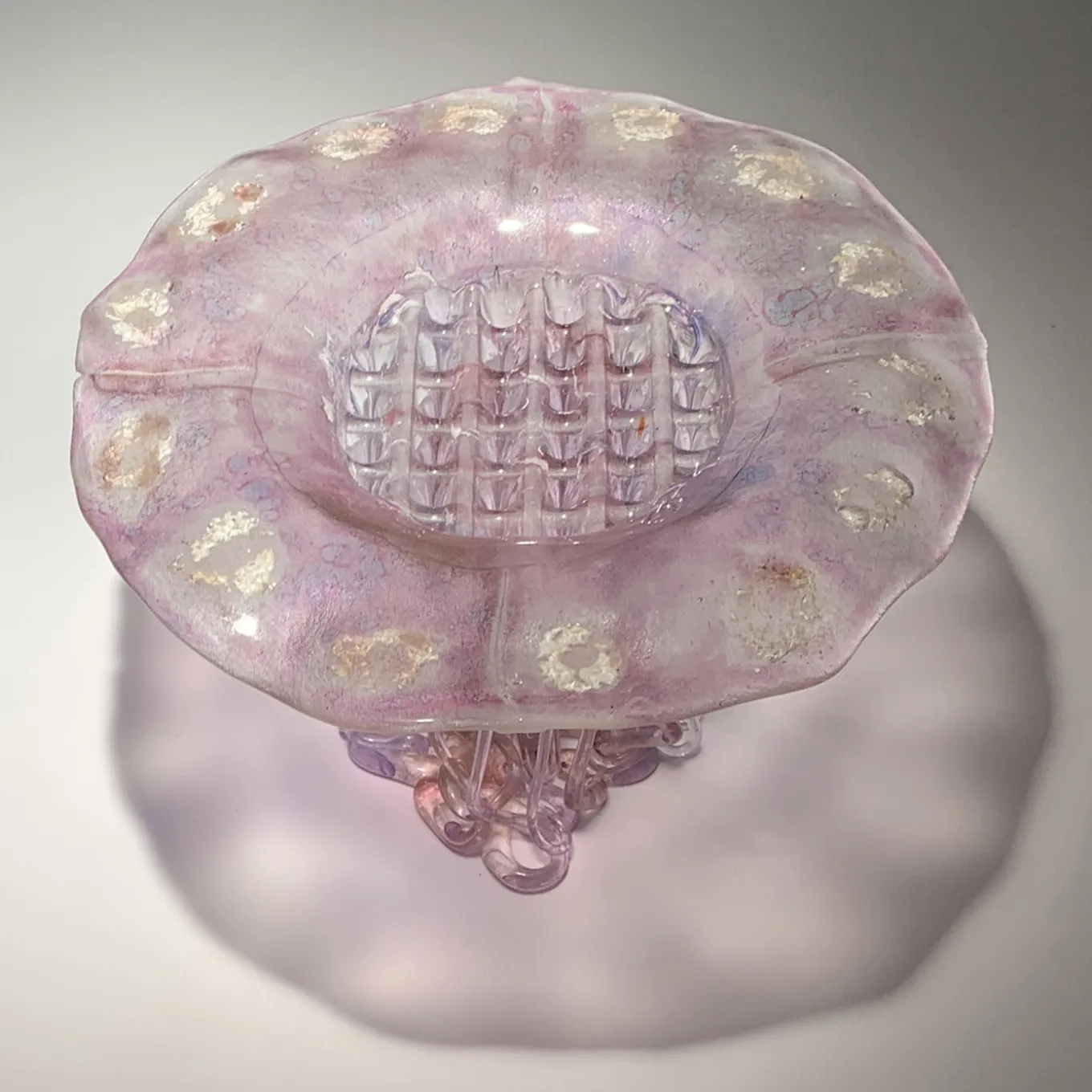 Purple And Blue Glass Sculpture