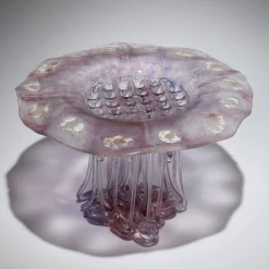 Purple And Blue Glass Sculpture