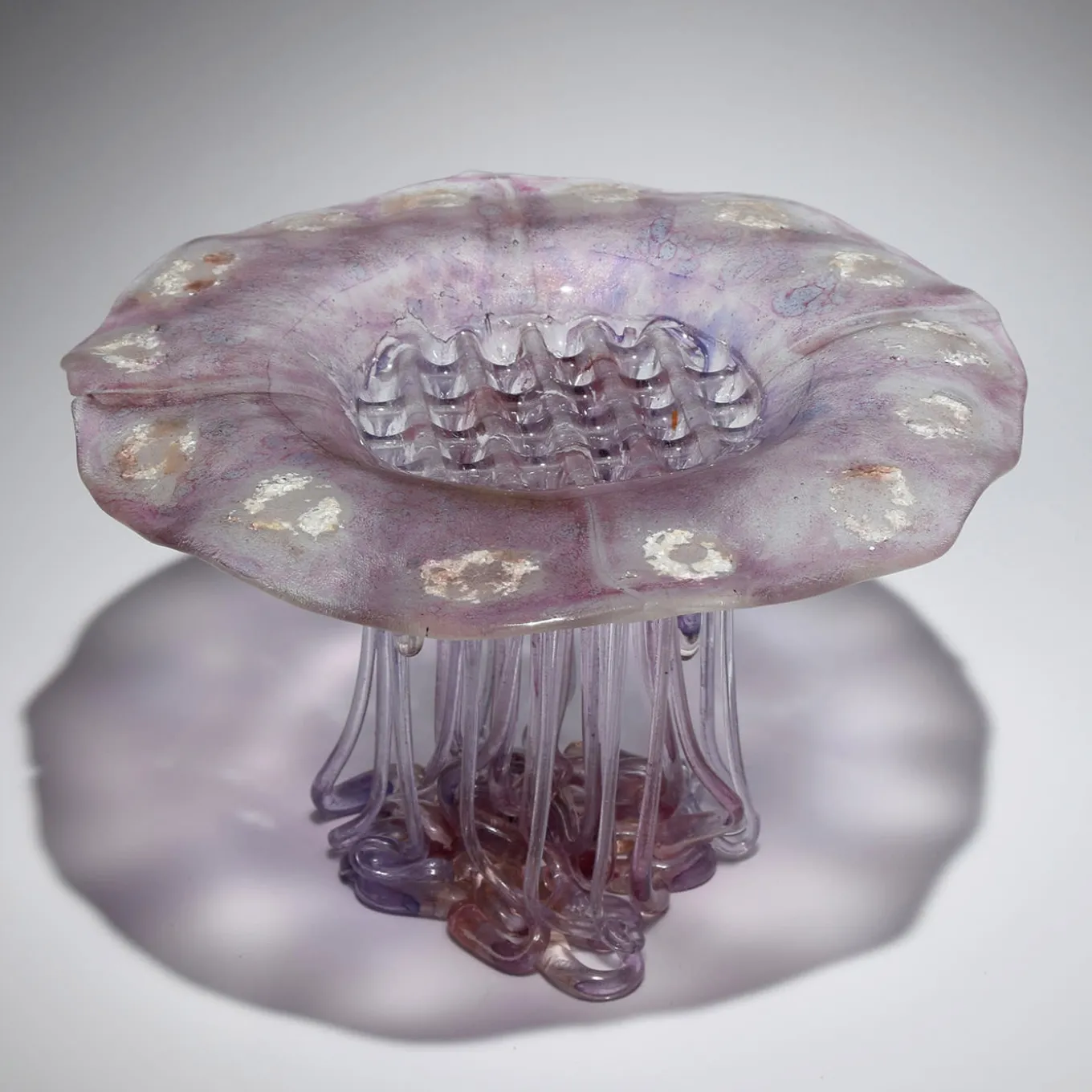 Purple And Blue Glass Sculpture