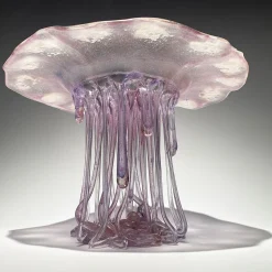 Purple And Blue Glass Sculpture