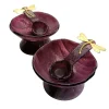 Purple Glass Salt Cellars - Set of 2
