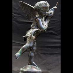 Putto with Dolphin Sculpture