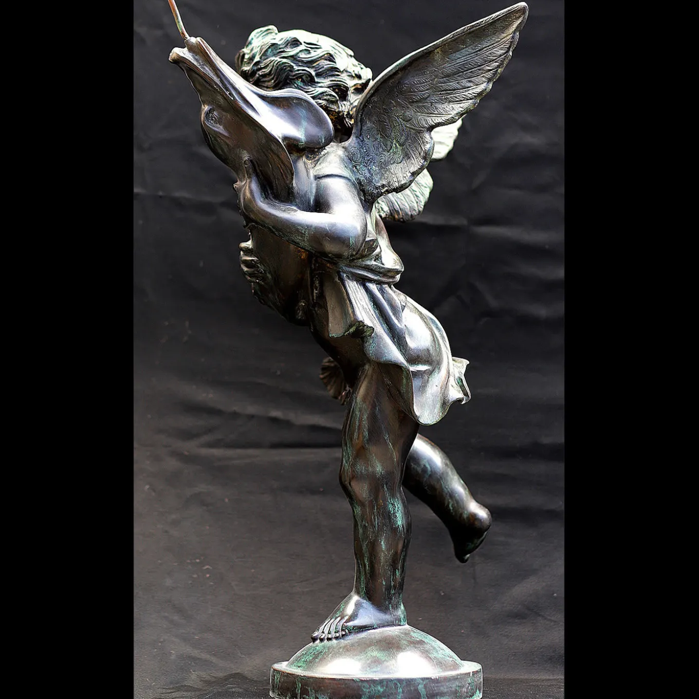 Putto with Dolphin Sculpture