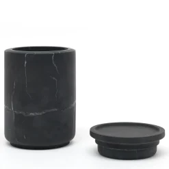 Pyxis Large Black Marquina Jar by Ivan Colominas