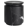 Pyxis Medium Black Marquina Jar by Ivan Colominas