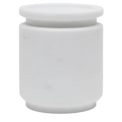 Pyxis Medium White Michelangelo Jar by Ivan Colominas