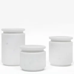 Pyxis Medium White Michelangelo Jar by Ivan Colominas