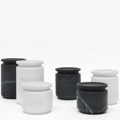 Pyxis Medium White Michelangelo Jar by Ivan Colominas